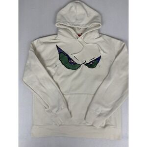 Supreme Evil Eyes Hooded Sweatshirt Cream Off-White Men's Size Large FW18